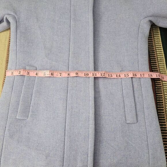 J. Crew Stadium Cloth Cocoon Lilac French Purple Wool Coat Sz 00 Nello Gori B277 - Picture 9 of 11